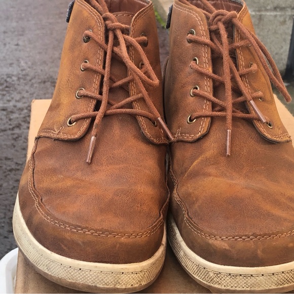 G.H. Bass Atwater 713288-BRTN Mens Brown Mid Top Lace Up Chukkas Boots SIZE 13 - Picture 4 of 10